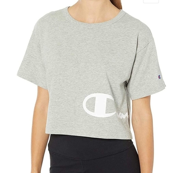 Champion Women's Script Crop T-Shirt - Picture 1 of 6
